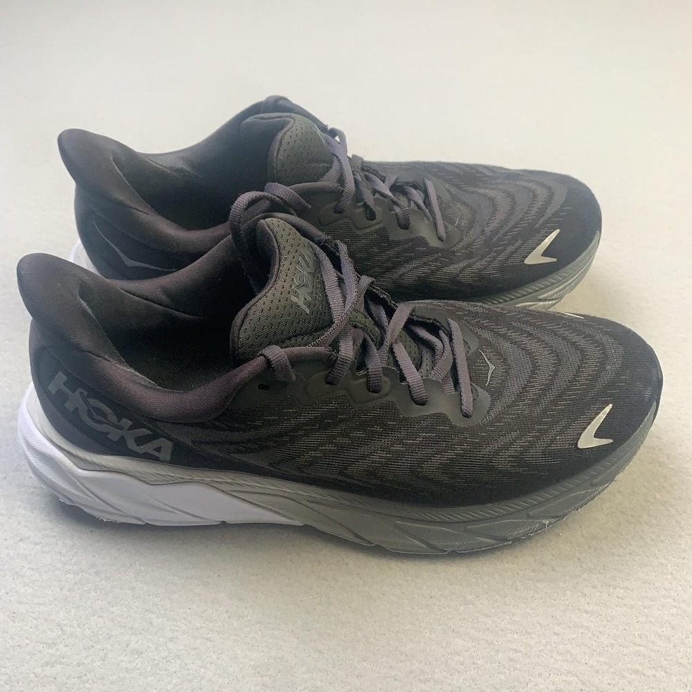 Hoka One One Arahi 6 Running Shoes Mens Size 8 Black Stability Sneakers 1123194